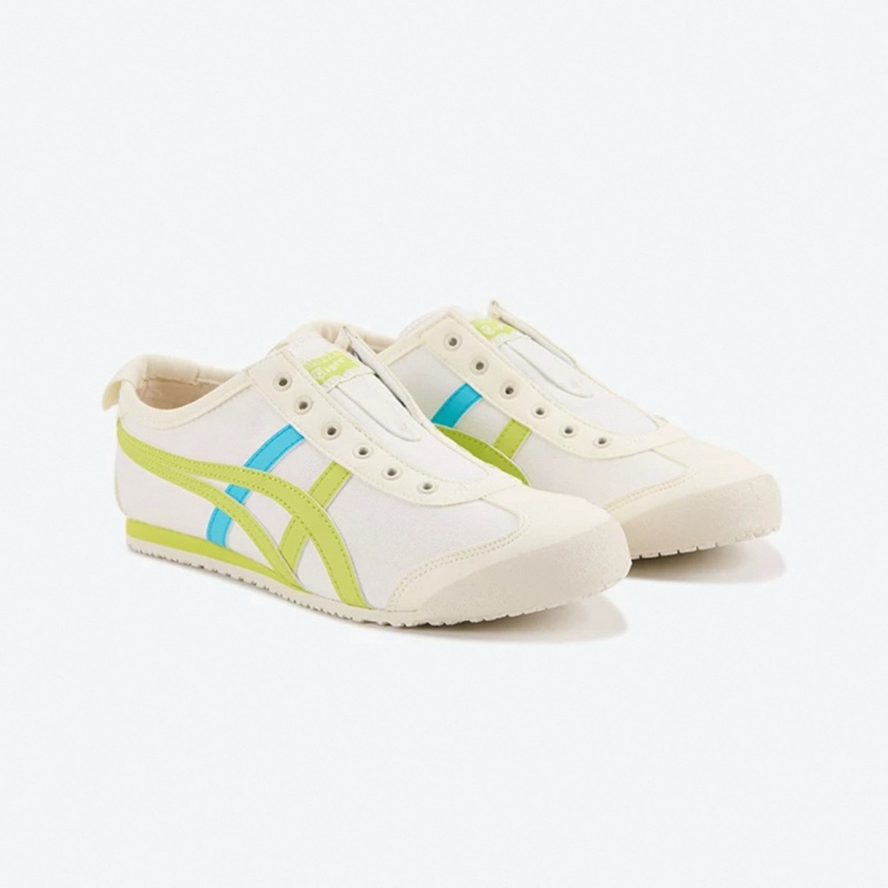 Onitsuka Tiger Mexico 66 Slip-on Sneakers in White, Green, and Blue Size 37